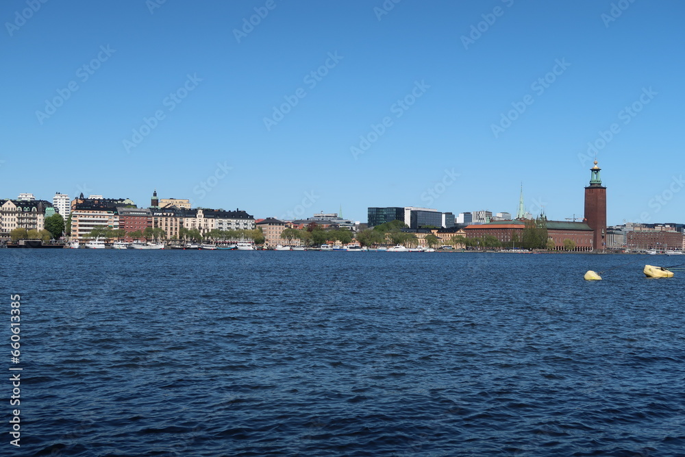 View over the water on Stockholms city hall