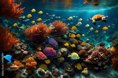 coral reef and fish © Muneeb
