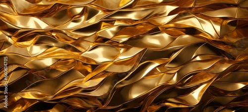 Molten Gold texture background. Abstract Gold. Horizontal format for banners texture wallpapers. AI generated.