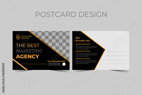 Creative modern corporate business postcard EDDM design template