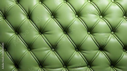 A vibrant green sofa invites you to sink into its luxurious leather, adding a pop of color and comfort to any indoor space