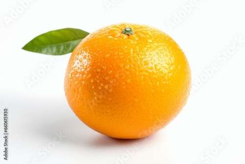 Orange fruit on white background. Generative AI