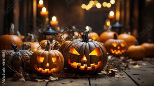 As the flickering candles danced atop the pumpkins, the gourd siblings prepared for a wild halloween night of trick-or-treating and chaotic fun © Envision