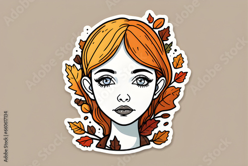 a girl with an autumn vibe. Generative AI
