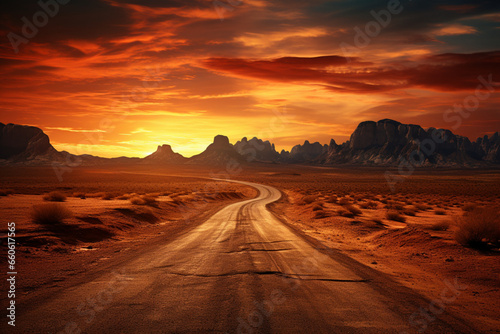 sunset over the desert © Awais