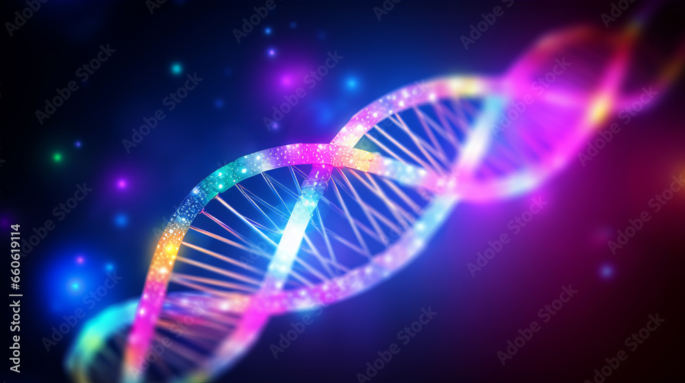 Abstract neon DNA background Abstract neon DNA background