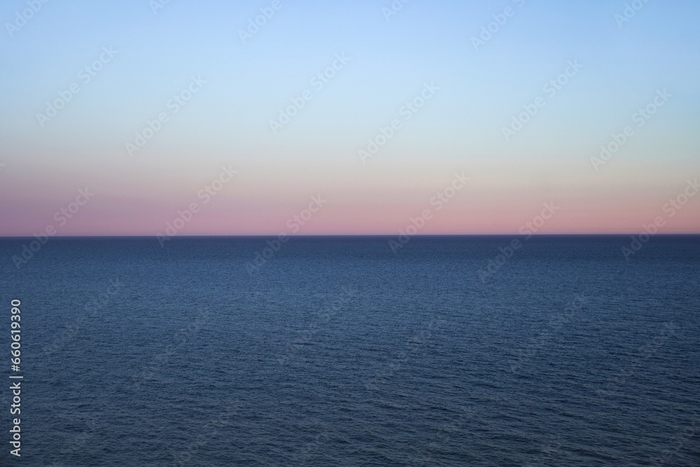 calm sunset over the ocean