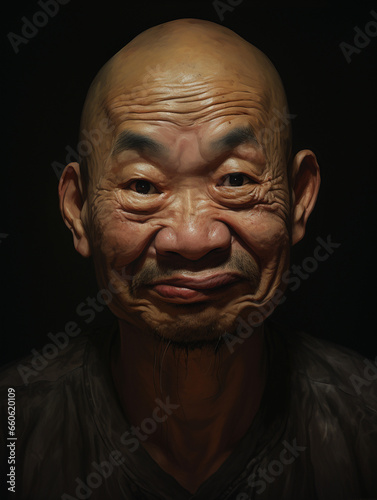 Japanese man making funny face (hengao)