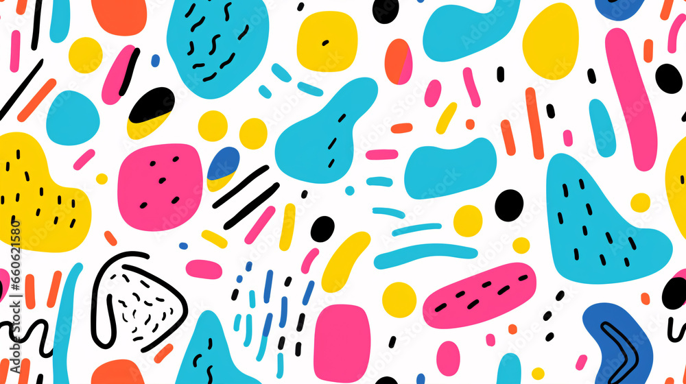 Get a burst of creativity with this colorful line doodle pattern, a perfect choice for both children's designs. Seamless.. Get a burst of creativity with this colorful line doodle pattern, a perfect choice for both children's designs. Seamless..