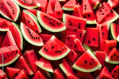 background of watermelon slices