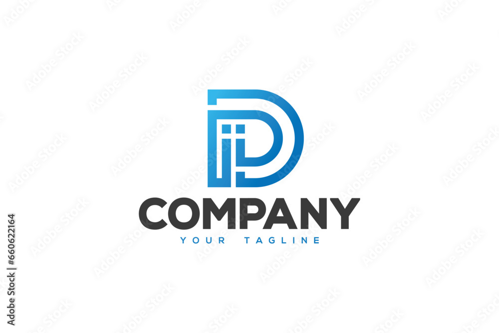 Letter D Logo Design - Lettermark Logo Design Template