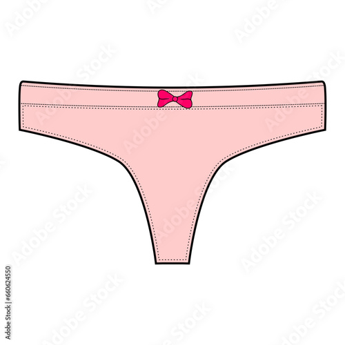 Women panties underpants vector illustration.