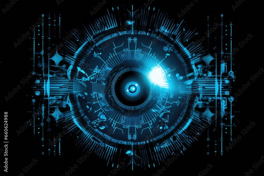 Obraz premium Bionic Eye with Advanced Circuitry