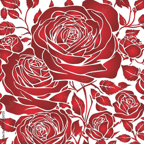 red rose mosaic, rose flower