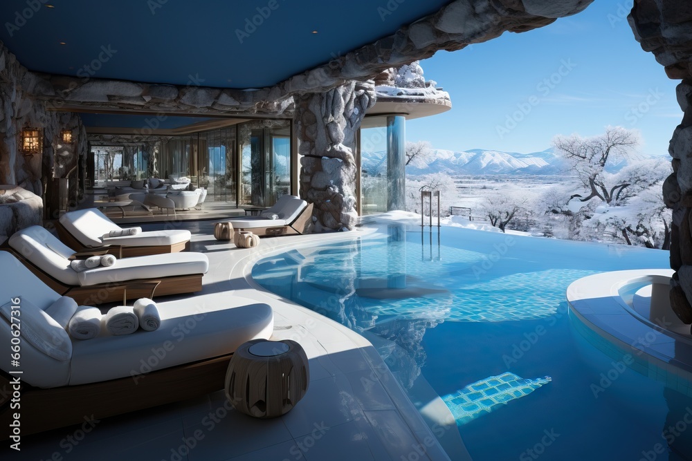 Luxurious Winter Resort Pool