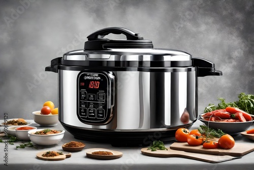 a digital pressure cooker with safety features.