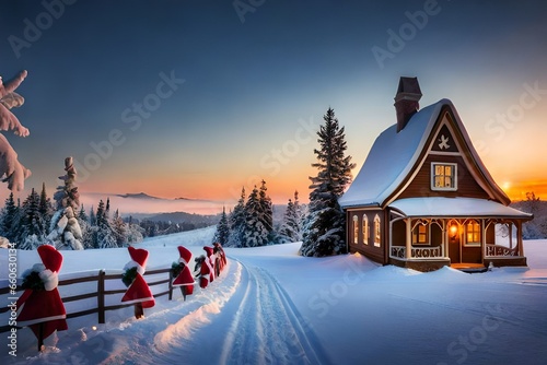 house in the snow © insta_photos/Stocksy