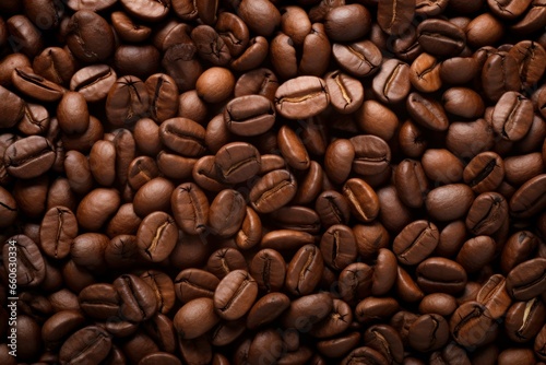 Rich Brown coffee beans. Seed cafe texture. Generate Ai