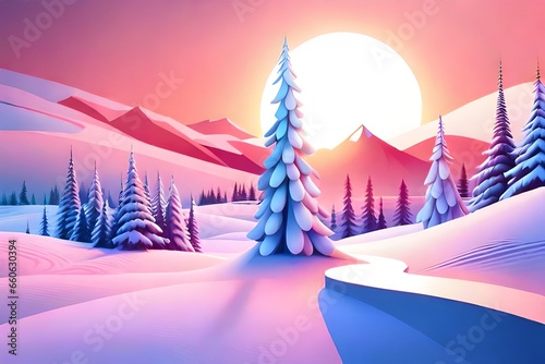winter landscape with trees © roman arts