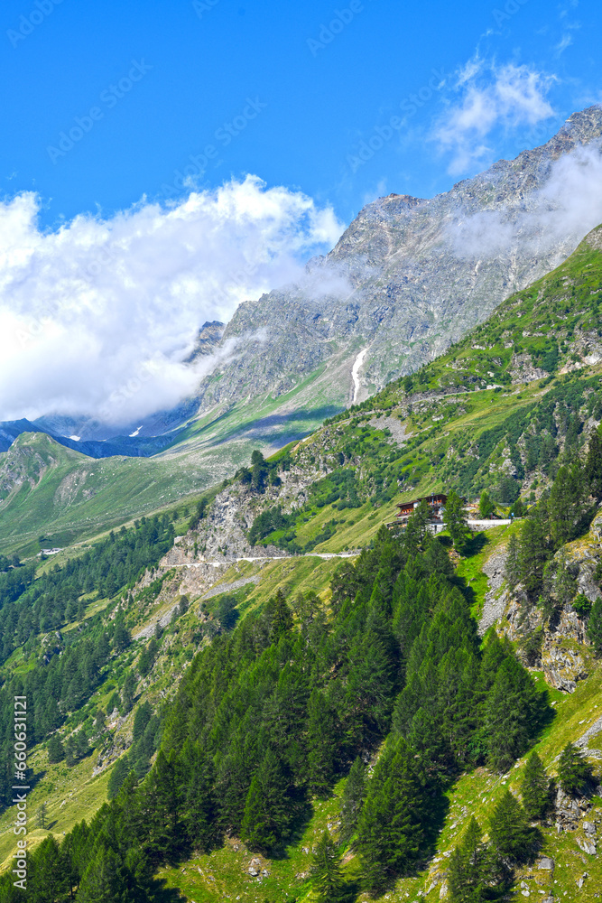 Fototapeta premium Timmelsjochstraße in Südtirol, Italien