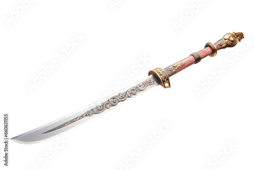 The Ancient Chinese Art of Dao Sword on isolated background