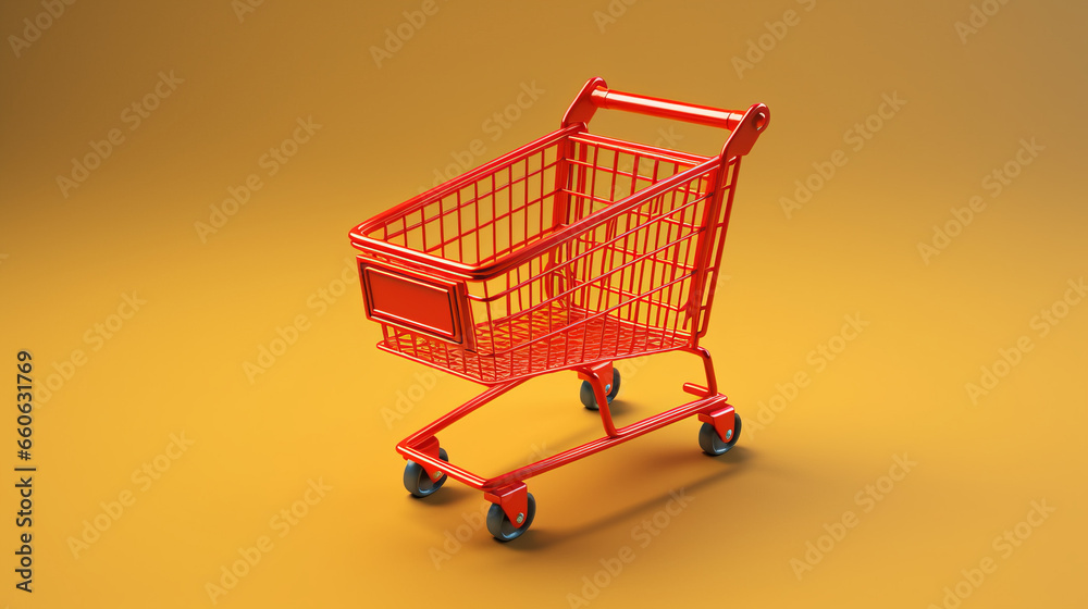 miniature grocery cart close up, offers, promotions, sale concept.