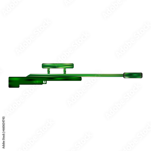 Sniper rifle icon, camouflage colors.