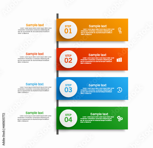 Infographic template with 4 options or steps.