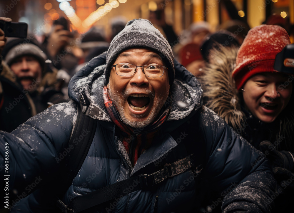 The Black Friday shopping chaos. Shoppers in a frenzy for unbeatable deals.
