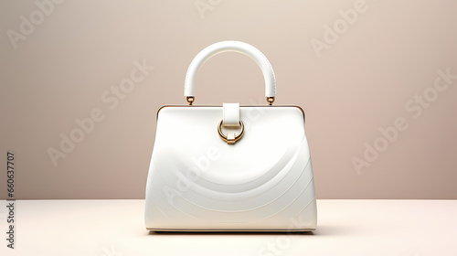 Minimalist Paper Handbag with Blank Design - Perfect for Shopping and Retail Advertising