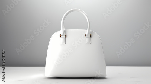 Minimalist Paper Handbag with Blank Design - Perfect for Shopping and Retail Advertising