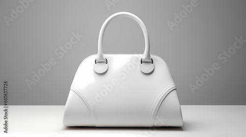 Minimalist Paper Handbag with Blank Design - Perfect for Shopping and Retail Advertising