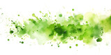 Green watercolor spot splash on white background