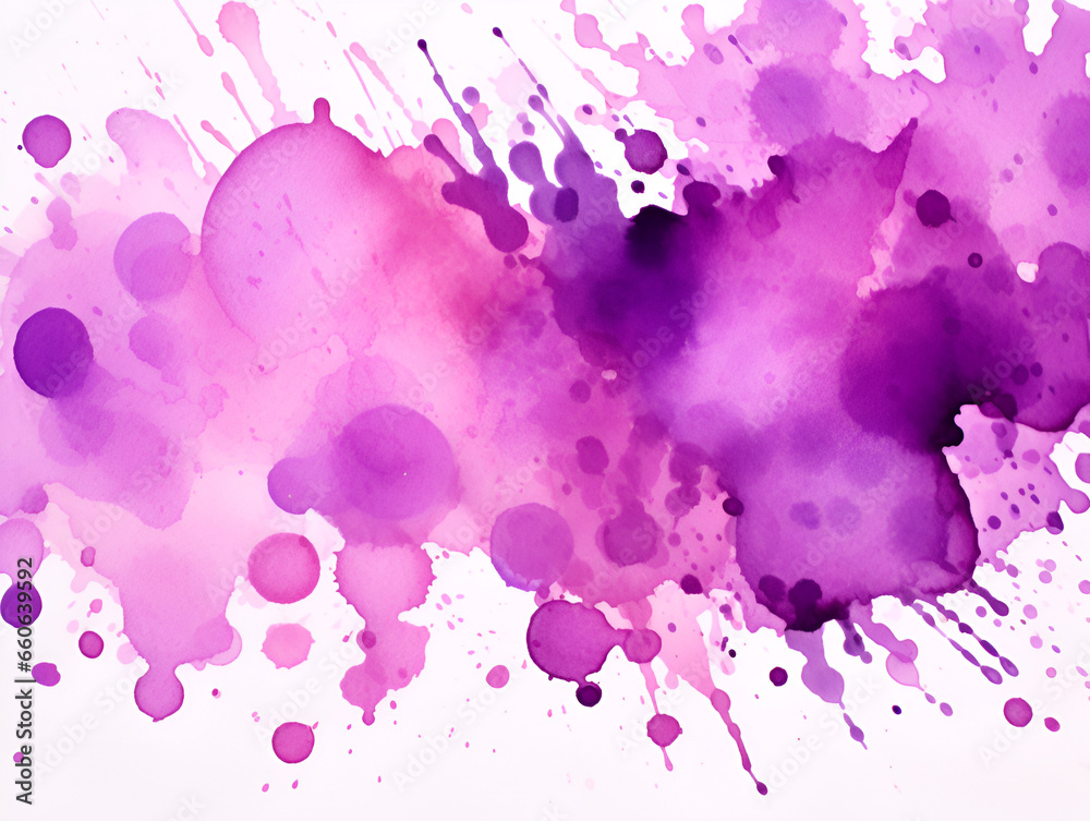 Purple watercolor spot splash on white background Purple watercolor spot splash on white background