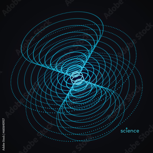 Digital plexus of glowing dots. Futuristic digital background for Science and technology