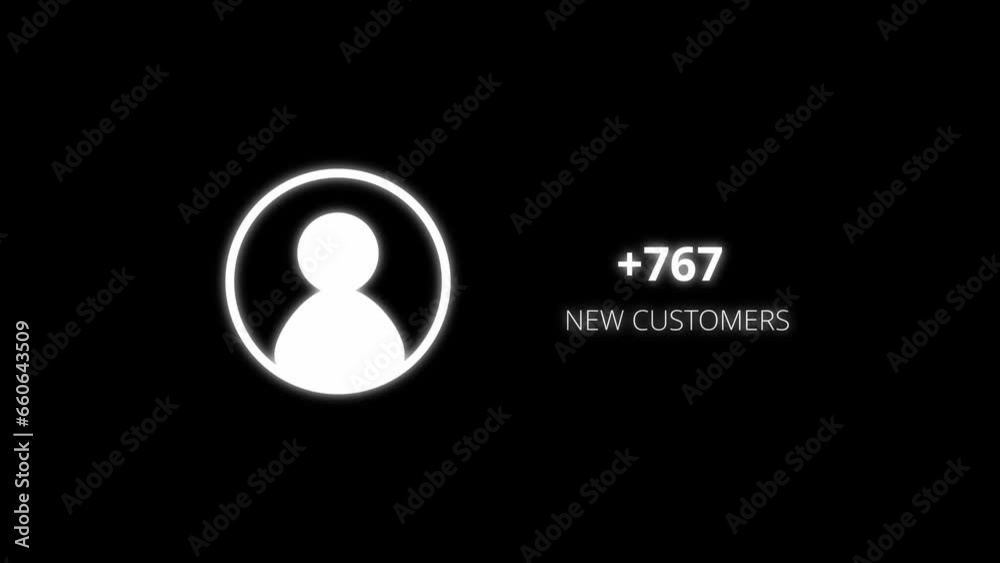 motion graphic of customer number increasing. Animation of gaining new customers. Customer counter showing business growth. motion graphic of customer number increasing. Animation of gaining new customers. Customer counter showing business growth.