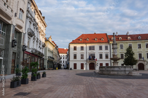 photo of the center of Bratislava. Slovakia