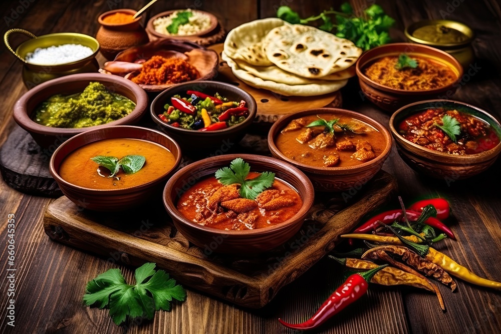 Exotique cuisine, mix of spices