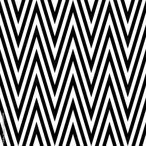 Zigzag lines. Jagged stripes. Seamless surface pattern design with triangular waves ornament. Repeated chevrons wallpaper. Digital paper for page fills, web designing, textile print. Vector art.