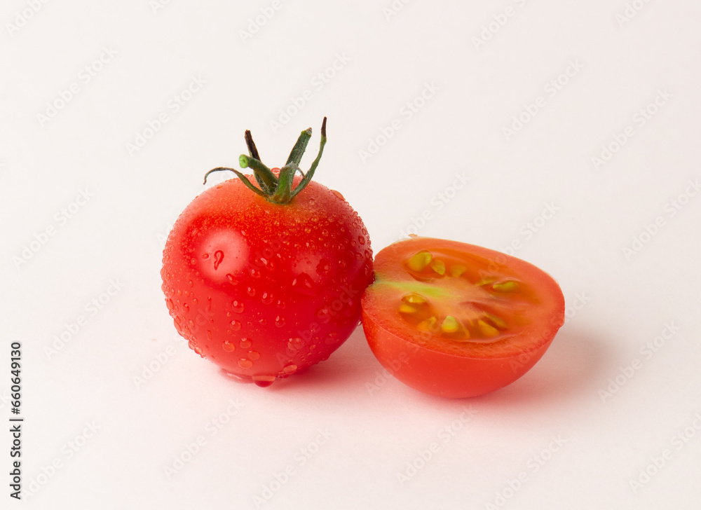 Tomato on a white background
