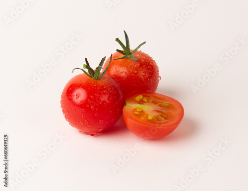 Tomato on a white background