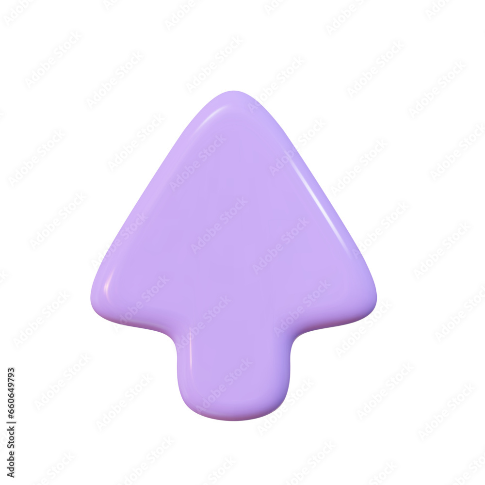 3D lilac arrow in plastic cartoon style on isolated background. Infographic or business concept. Stock vector illustration.
3D lilac arrow in plastic cartoon style on isolated background. Infographic or business concept. Stock vector illustration.