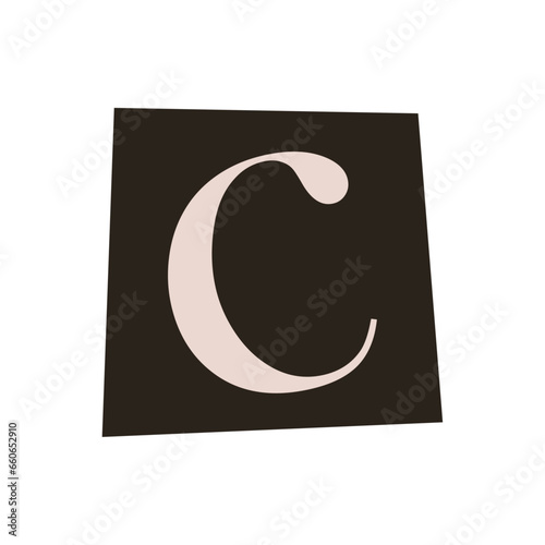 Blackmail and ransom anonymous note font, latin letters or number from a magazine vintage concept on white background flat vector illustration.