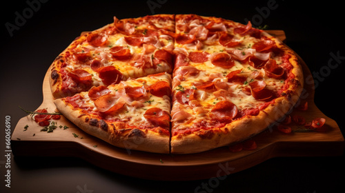 pizza isolated on white background, generative ai
