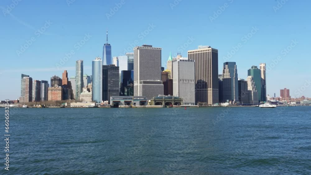 Panoramic view of Manhattan and the East River Panoramic view of Manhattan and the East River