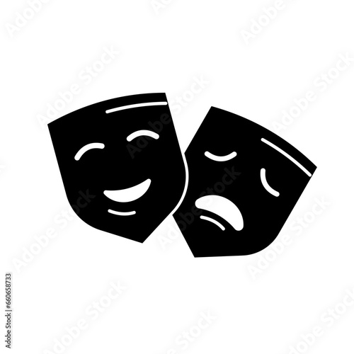 theater, theatrical masks - vector icon