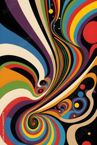 psychedelic abstract art deco art pattern vector art 