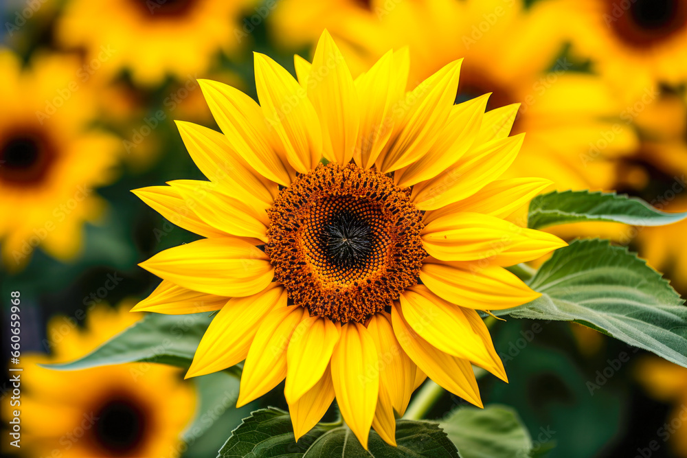 Sunflower in the garden. Sunflower blooming in the garden Sunflower in the garden. Sunflower blooming in the garden
