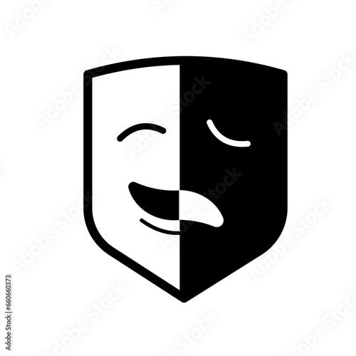  theater, theatrical masks - vector icon