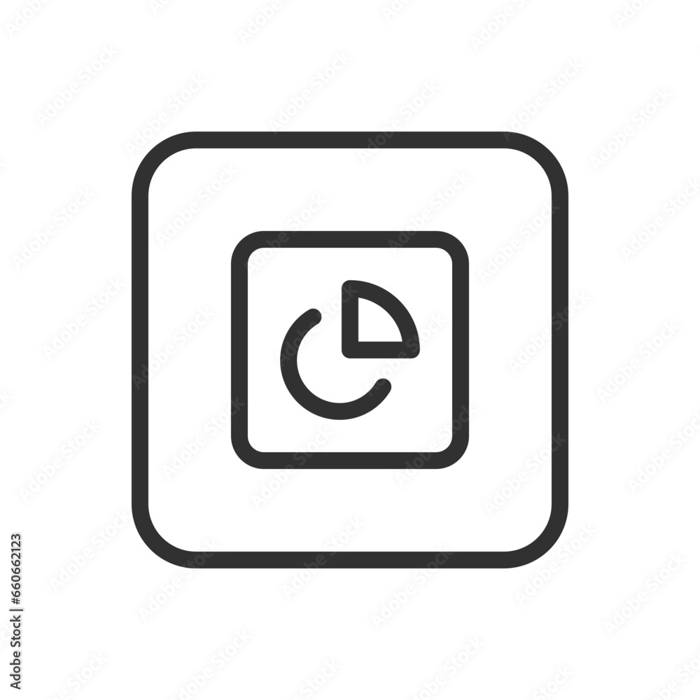 Chart in square. Business. Modern, simple flat vector illustration for web site or mobile app Chart in square. Business. Modern, simple flat vector illustration for web site or mobile app